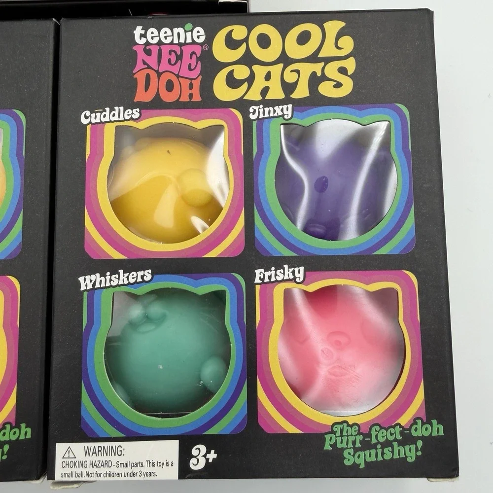 Teenie NEEDOH Cool Cats 4 Pack Nee Doh Mini - 5 Boxes